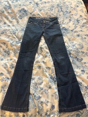 BONGO Women's Dark Blue Flare Jeans